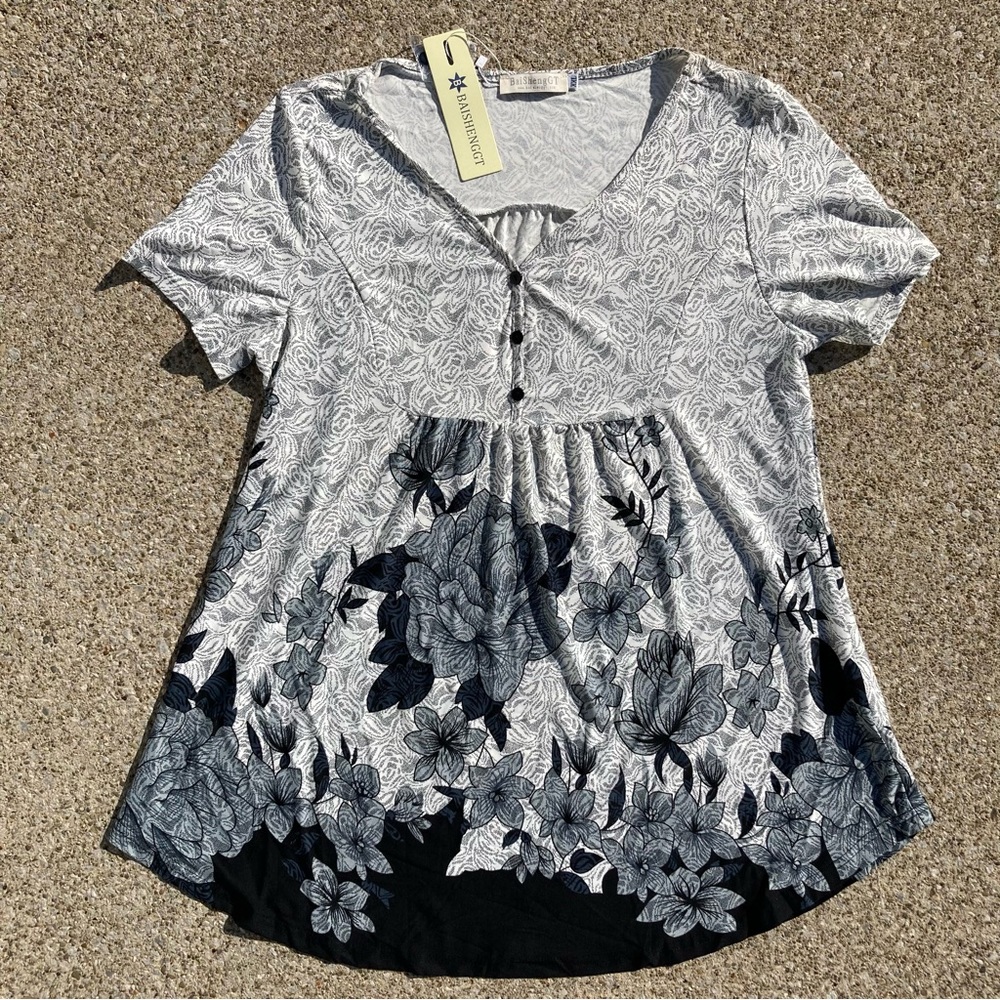 BaiShengGT Black & White Shirt Size XXL